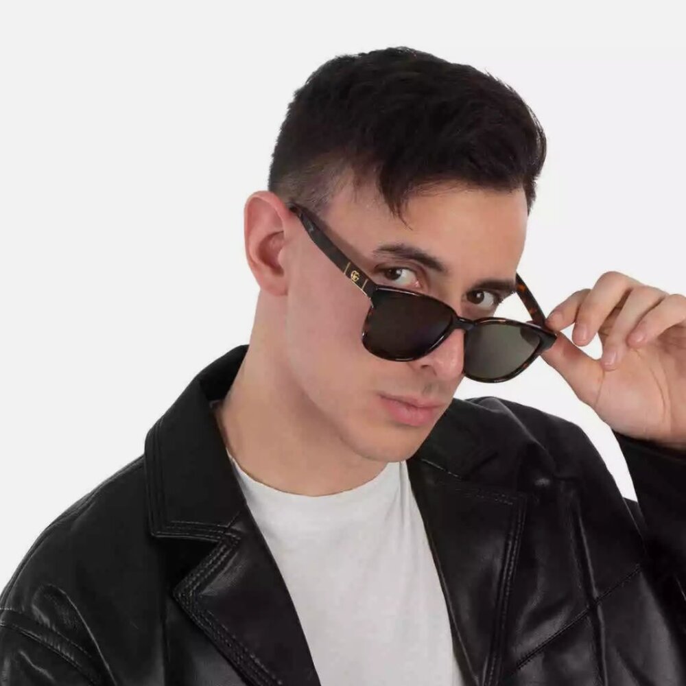 Gucci Green Havana Men's Sunglasses - Picture 2 of 4
